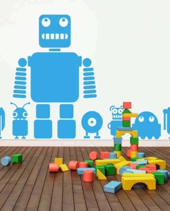 10 Robotter Wallsticker