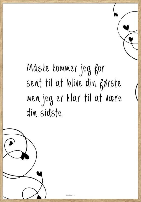 Romantisk Citatplakat Din Sidste