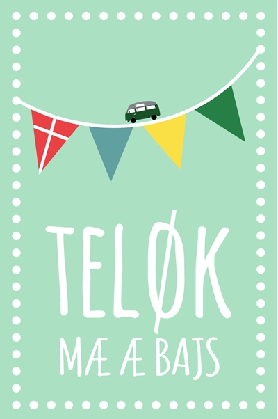 Teløk Mæ   Bajs  Knejt Stort Foldekort