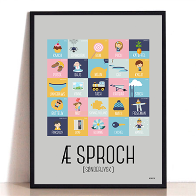 Sproch Plakat Grå