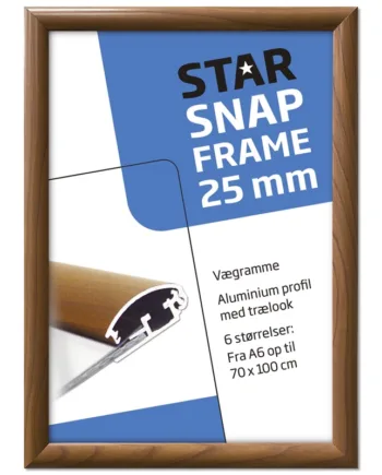 Alu Klapramme   Trælook  25 Mm Profil
