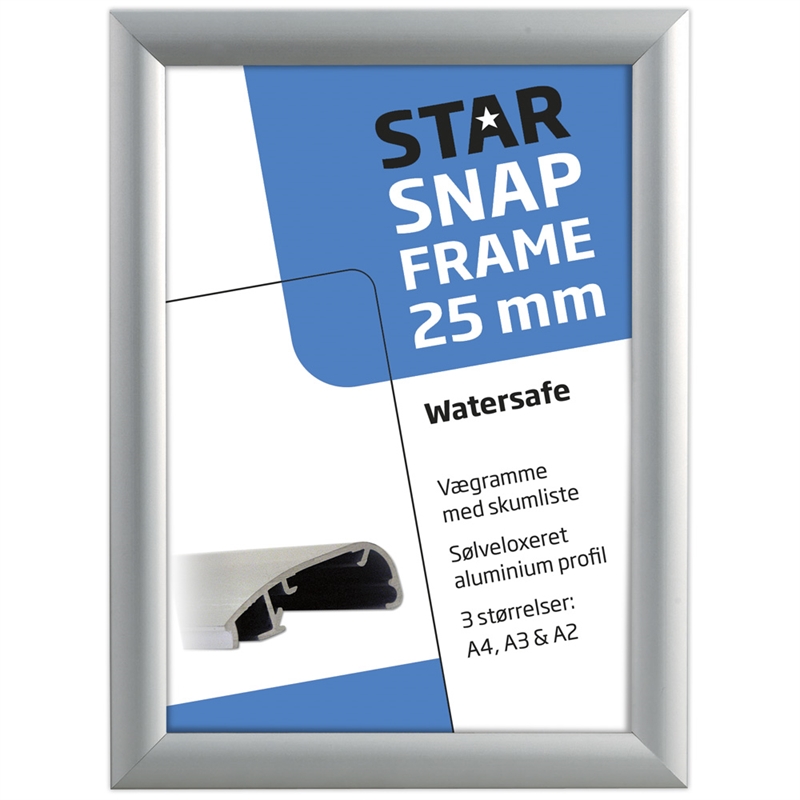 Alu Klapramme Watersafe Sølv 25 Mm Profil