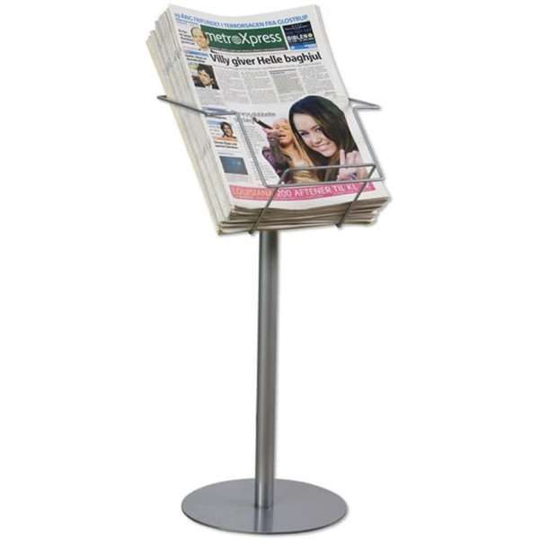 Avisholder Wire Sølv Tabloid 28 40 Cm