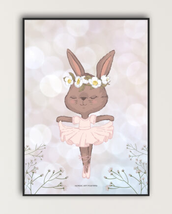 Ballerina Kaninen 50x70cm Uden Ramme