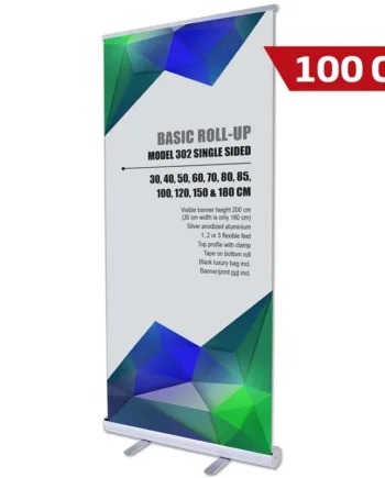 Basic Roll-up Kassette  Enkeltsidet  Alu Sølv  100 Cm
