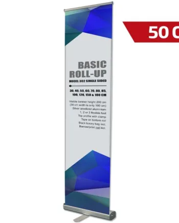 Basic Roll-up Kassette  Enkeltsidet  Alu Sølv  50 Cm