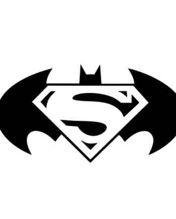 Batman Superman Wallsticker   ét  Sej Superhelte Wallsticker
