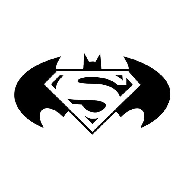 Batman Superman Wallsticker ét Sej Superhelte Wallsticker