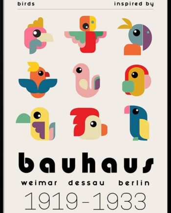 Bauhaus Plakat Birds Inspired By Bauhaus