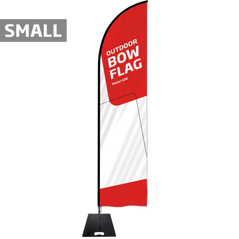 Beachflag Outdoor Bow Flag Medium Inkl Flag Og Flad Sort Fod