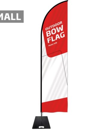 Beachflag  Outdoor Bow Flag  Small Inkl  Flag Og Tung  Sort Fod