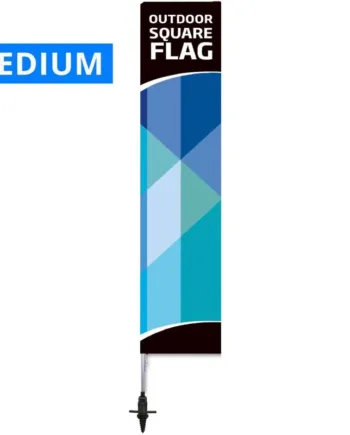 Beachflag  Outdoor Square Flag  Medium  Inkl  Stang  Flag Og Screw-fod