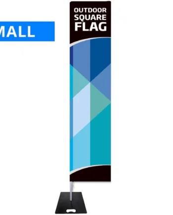 Beachflag  Outdoor Square Flag  Small  Inkl  Stang  Flag Og Sort Flag-fod