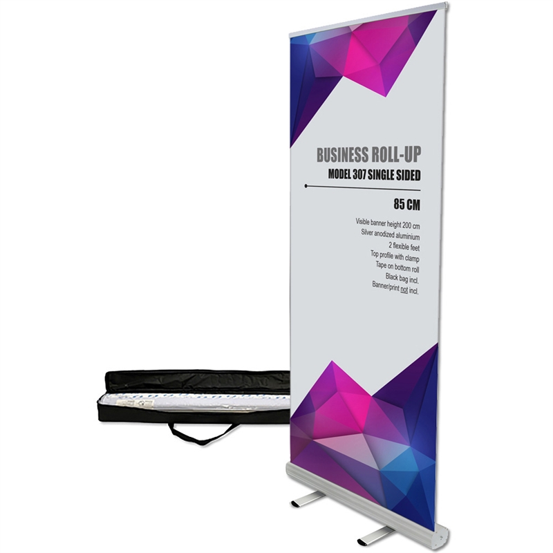 Business Roll-up Enkeltsidet Kassette 85 Cm Alu Taske Med Lynlås På Langs