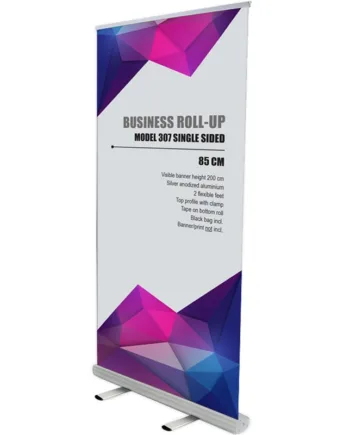 Business Roll-up Kassette  Enkeltsidet  100 Cm  Alu Sølv  Inkl  Taske