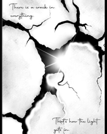 Crack In Everything Plakat Med Inspirerende Citat