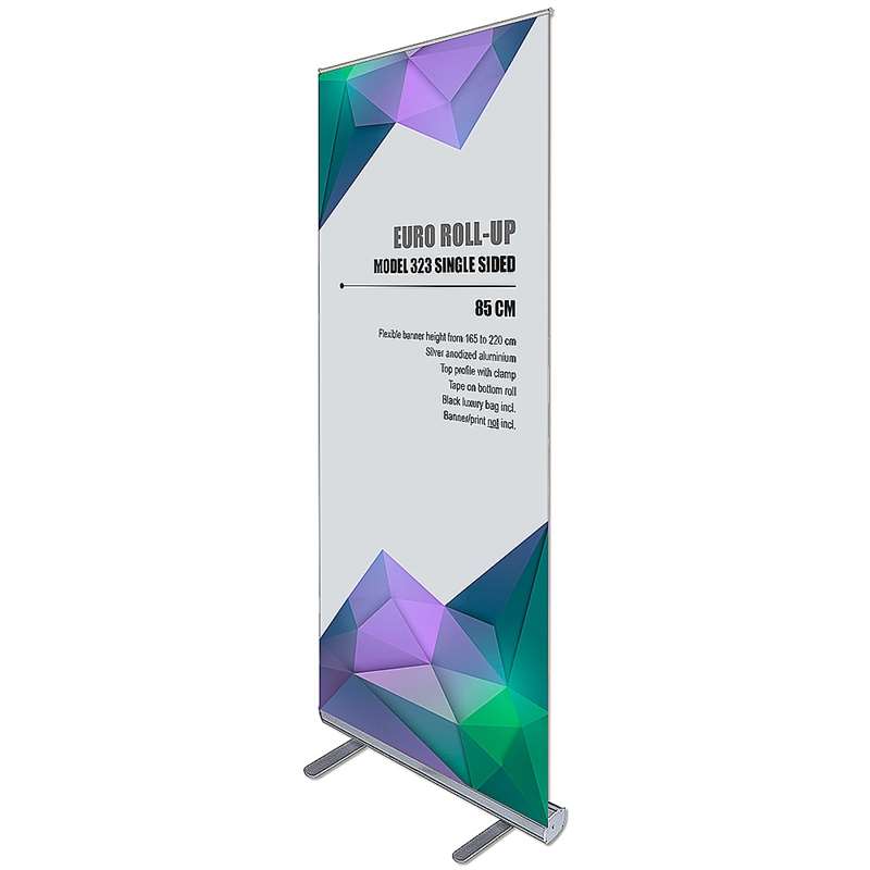 Euro Roll-up Kassette Enkeltsidet Alu Sølv 85 Cm