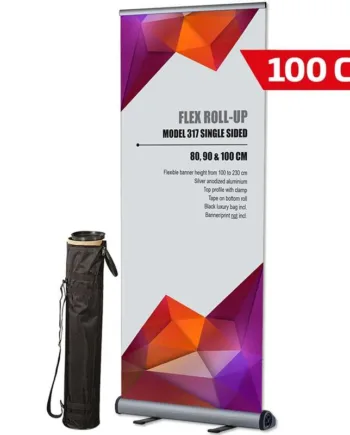 Flex Roll-up Enkeltsidet 100x230 Cm Alu Med Banner Og Print