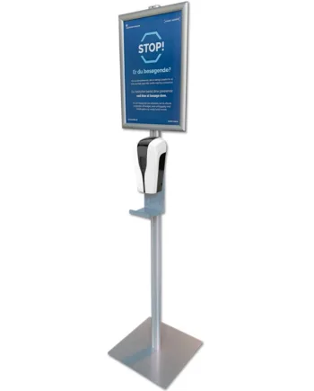 Håndsprit Stander Med Dispenser Og A3 Klapramme