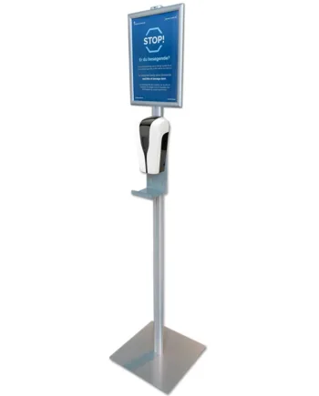 Håndsprit Stander Med Dispenser Og A4 Klapramme