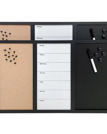 Kombiboard Med Kork- Og Kridttavle   Whiteboard Ugeplan
