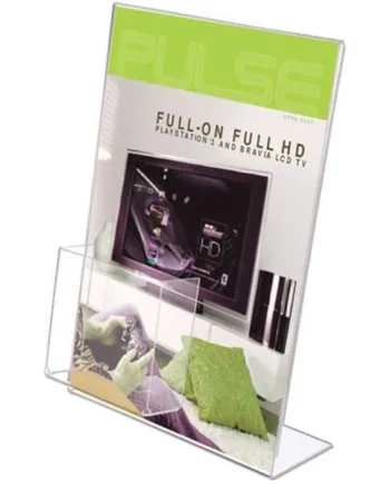Menukortholder A4 Med Holder Til Visitkort Vertikal