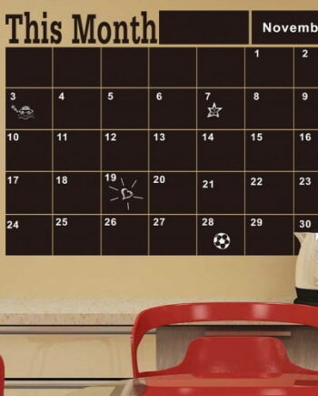 Månedskalender Til Kridt Wallsticker
