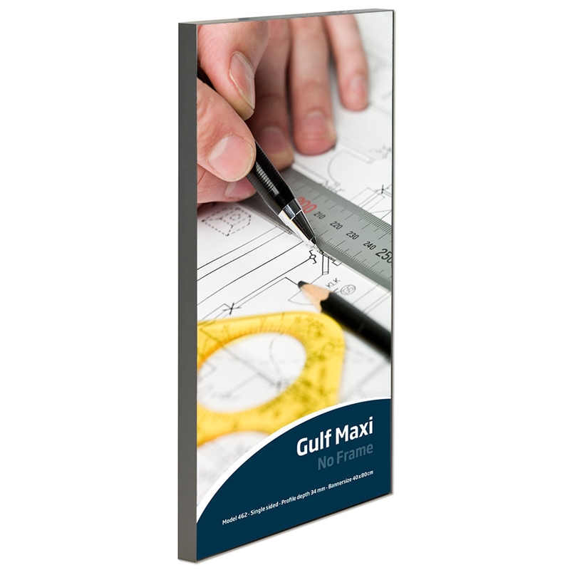 Maxiframe Gulf Enkeltsidet Bannerramme 34 Mm Dyb 150 300 Cm
