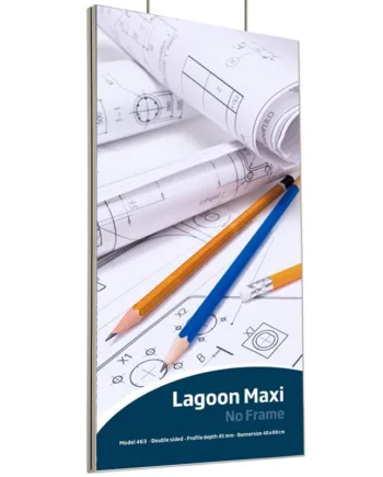 Maxiframe Lagoon  Dobbeltsidet Bannerramme  45 Mm Dyb