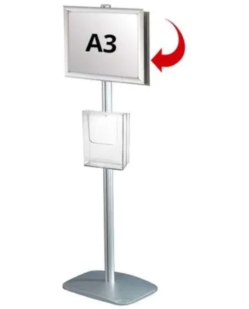Mini Multi Stander Dobbeltsidet A3 Snapramme   A4 Brochureholder