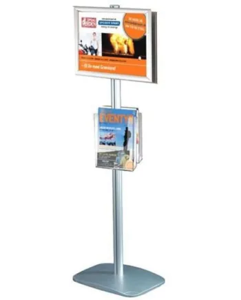 Mini Multi Stander Dobbeltsidet Snapramme   A4 Brochureholder