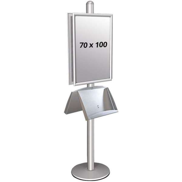 Multi Stander Dobbeltsidet Med Akrylhylde 25mm 2x70x100cm