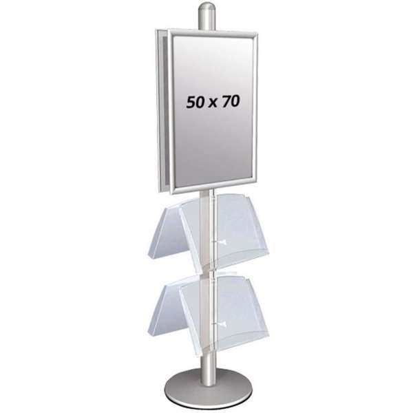 Multi Stander Dobbeltsidet Med Akrylhylder 25mm 50x70cm
