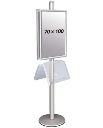 Multi Stander   Dobbeltsidet Med Stålhylde 25mm 2x70x100cm