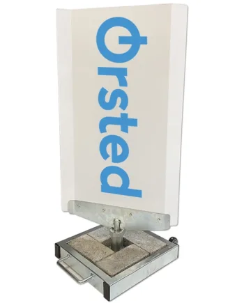 Outdoor Spin-sign Gadeskilt  40   79 Cm  Hvid