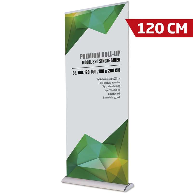 Premium Roll-up Enkeltsidet Kassette Alu Sølv 120 Cm