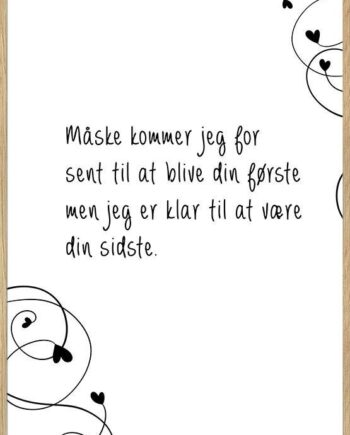 Romantisk Citatplakat Din Sidste