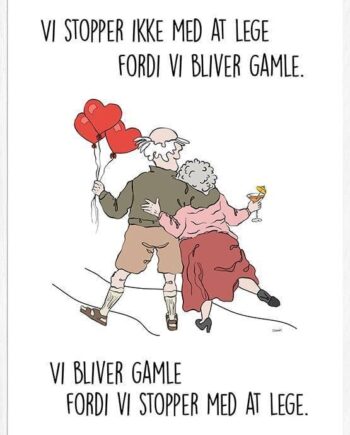Sød Bedsteforældre Plakat Om At Huske At Lege