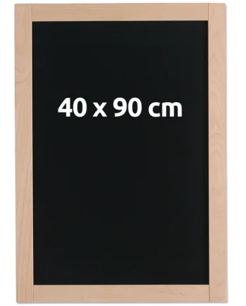 Sort Kridttavle Med 38 Mm Træramme  40   90 Cm