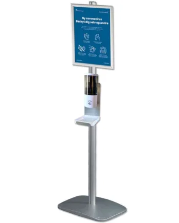 Spritstander Med 500 Ml Dispenser  Minimultistand Og A4 Ramme