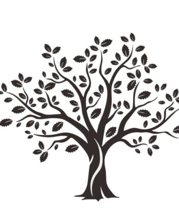 Wallsticker Med Et Stort Flot Træ  57x59cm