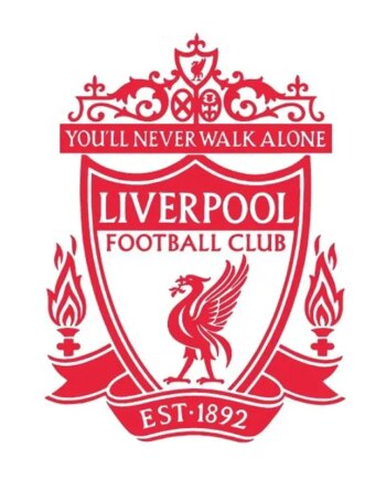 Liverpool Wallsticker  Stort Liverpool Logo Som Fodbold Wallsticker  Rød