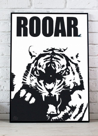 Plakat Med Tiger 21 29 A4 Kr 199 -