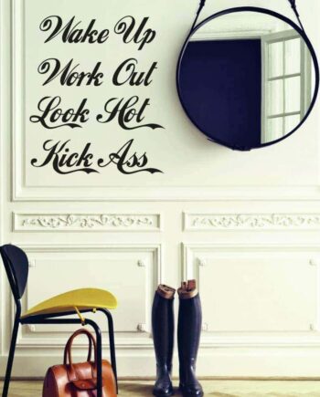 Wake Up  Work Out Wallsticker