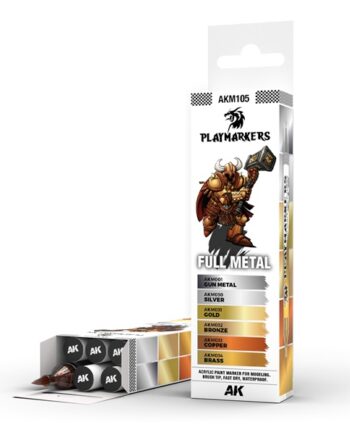 Ak Interactive Playmarkers Set: Full Metal    Paint Markers Malingstuscher