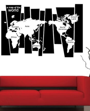 Alternativt Verdenskort Wallsticker