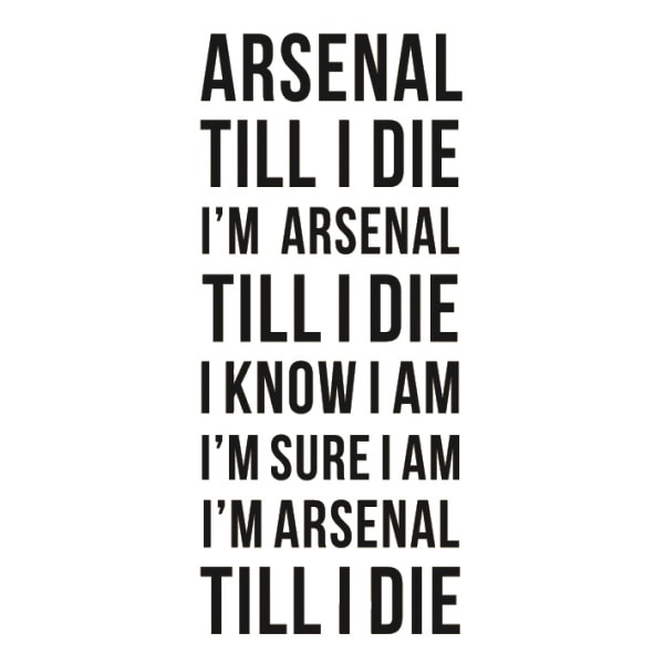 Arsenal Wallsticker Arsenal Till Die 150x60cm