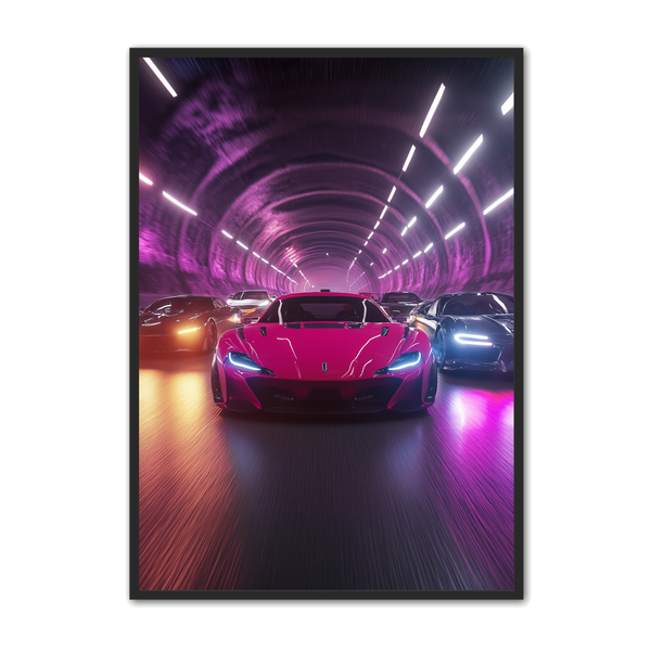 Bil Plakat 80 Dynamisk Tunnelkørsel