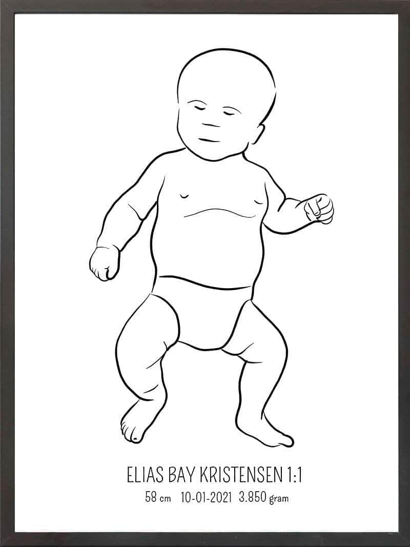 Birth Poster   Fødselsplakat  :  Tumling Blå