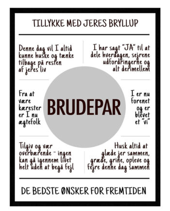 Bryllups Plakat Citat